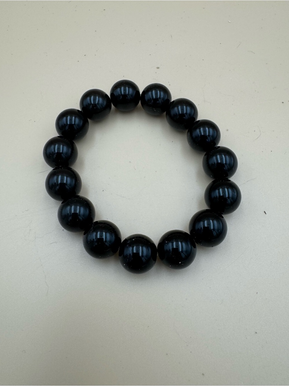 Black Beaded Stretch Bracelet 118